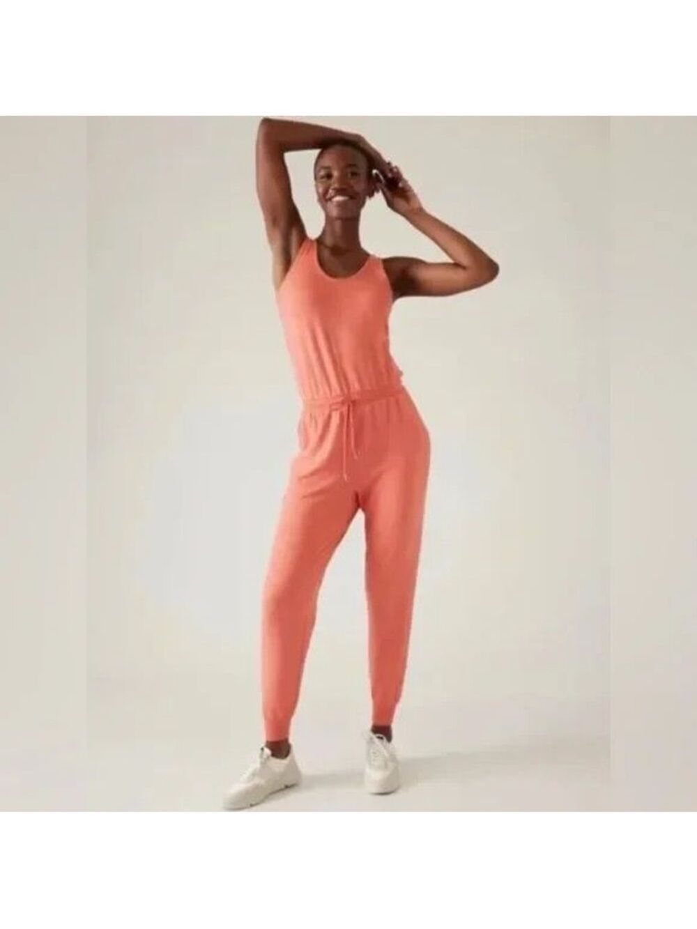 Athleta Balance Jumpsuit Orange Women’s Size L